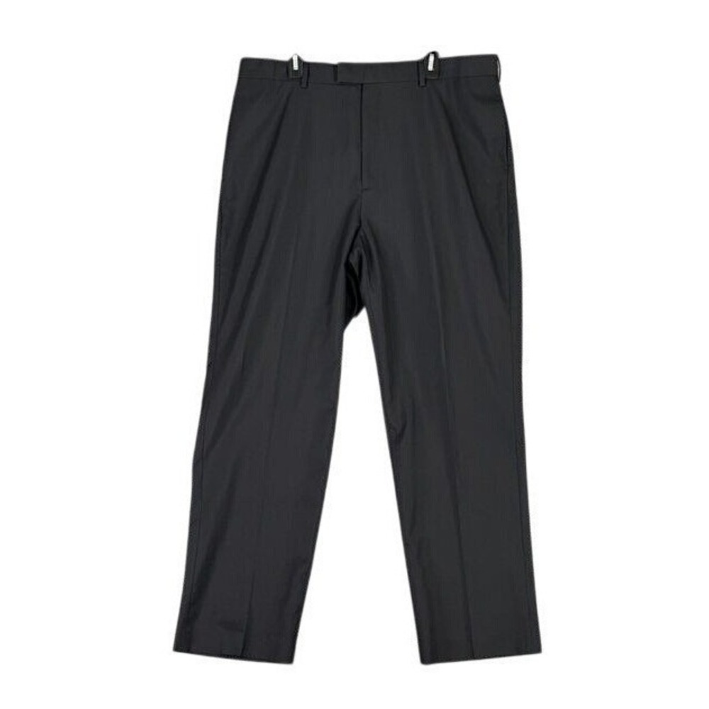 Pro Tour Golf Pants Men 40x32 Black Flat Front Performance Activewear Trousers